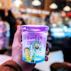 Rick and Morty Peace Among Worlds 6 Ounce Glass Jar with Lid