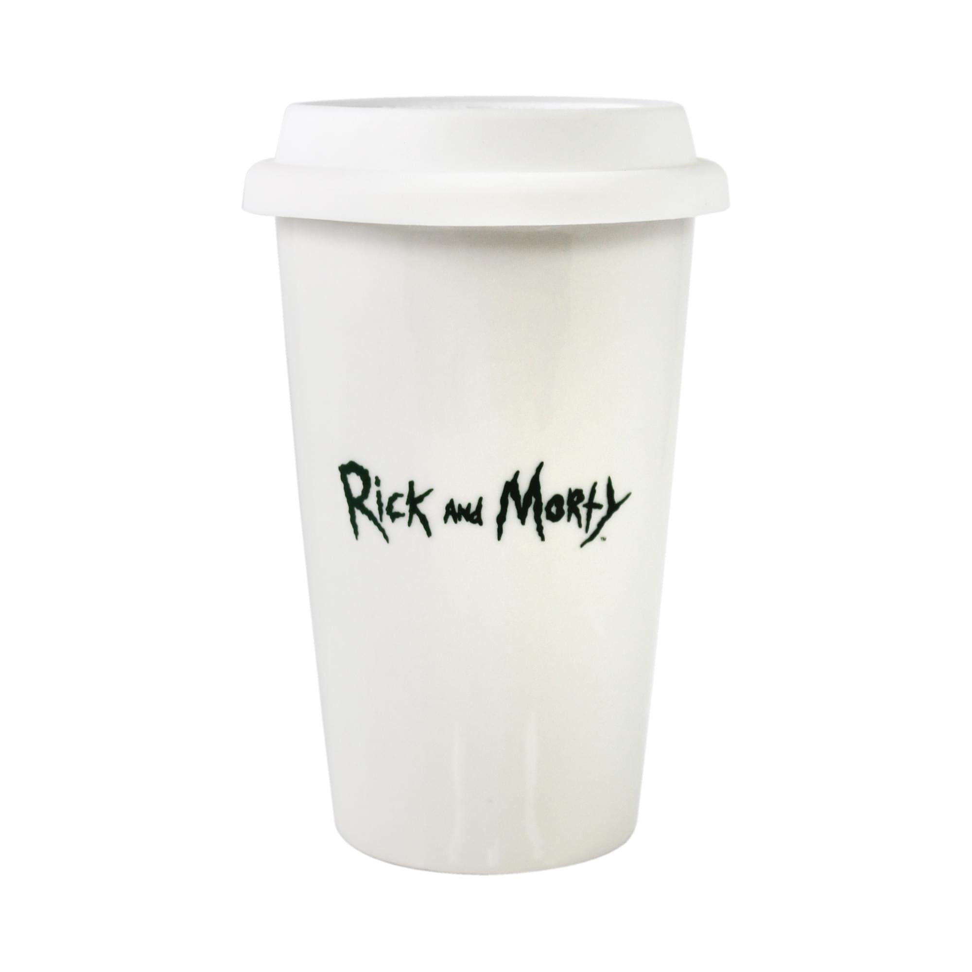Rick and Morty Cafe Sanchez 12 Ounce Coffee Cup with Lid