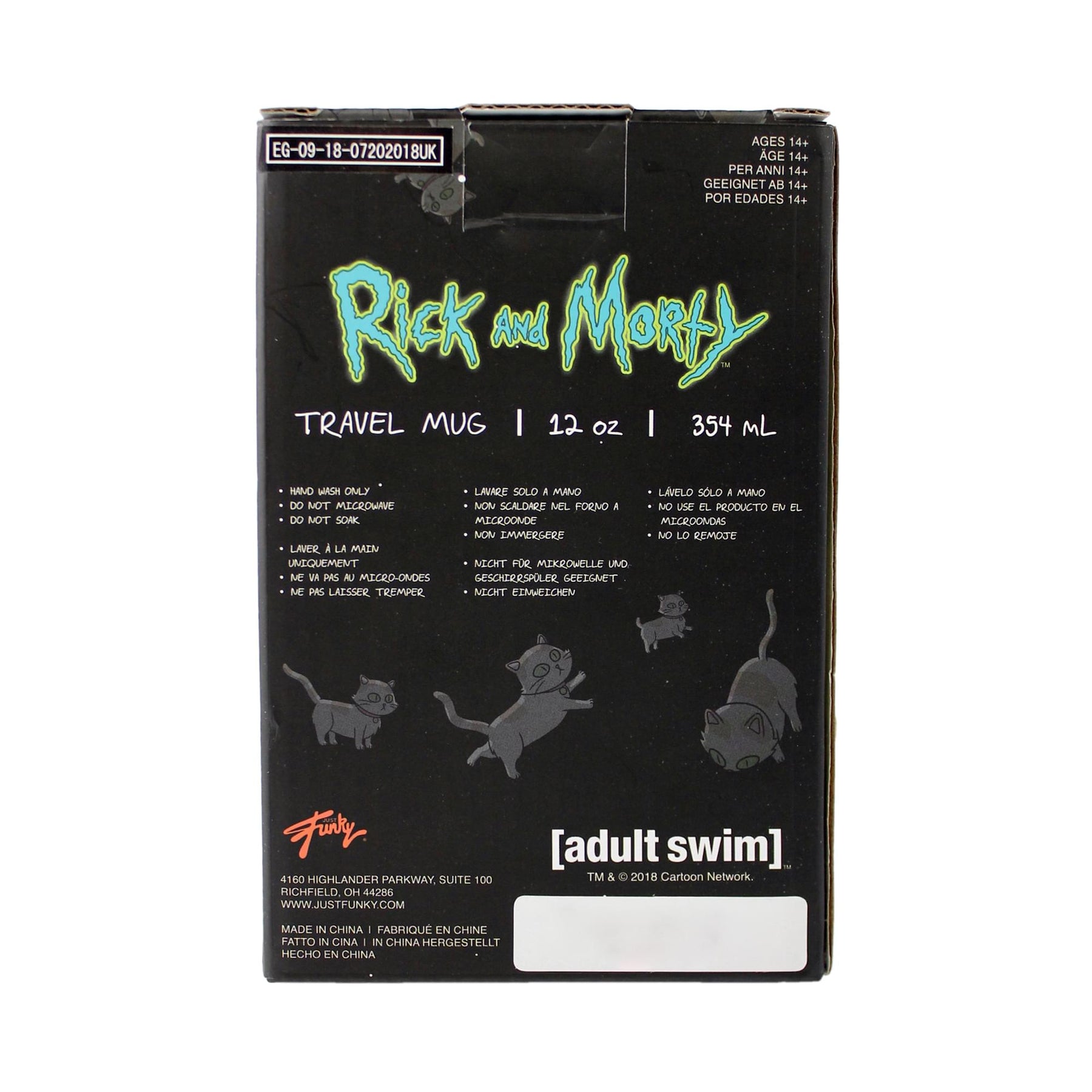 Rick and Morty Cafe Sanchez 12 Ounce Coffee Cup with Lid