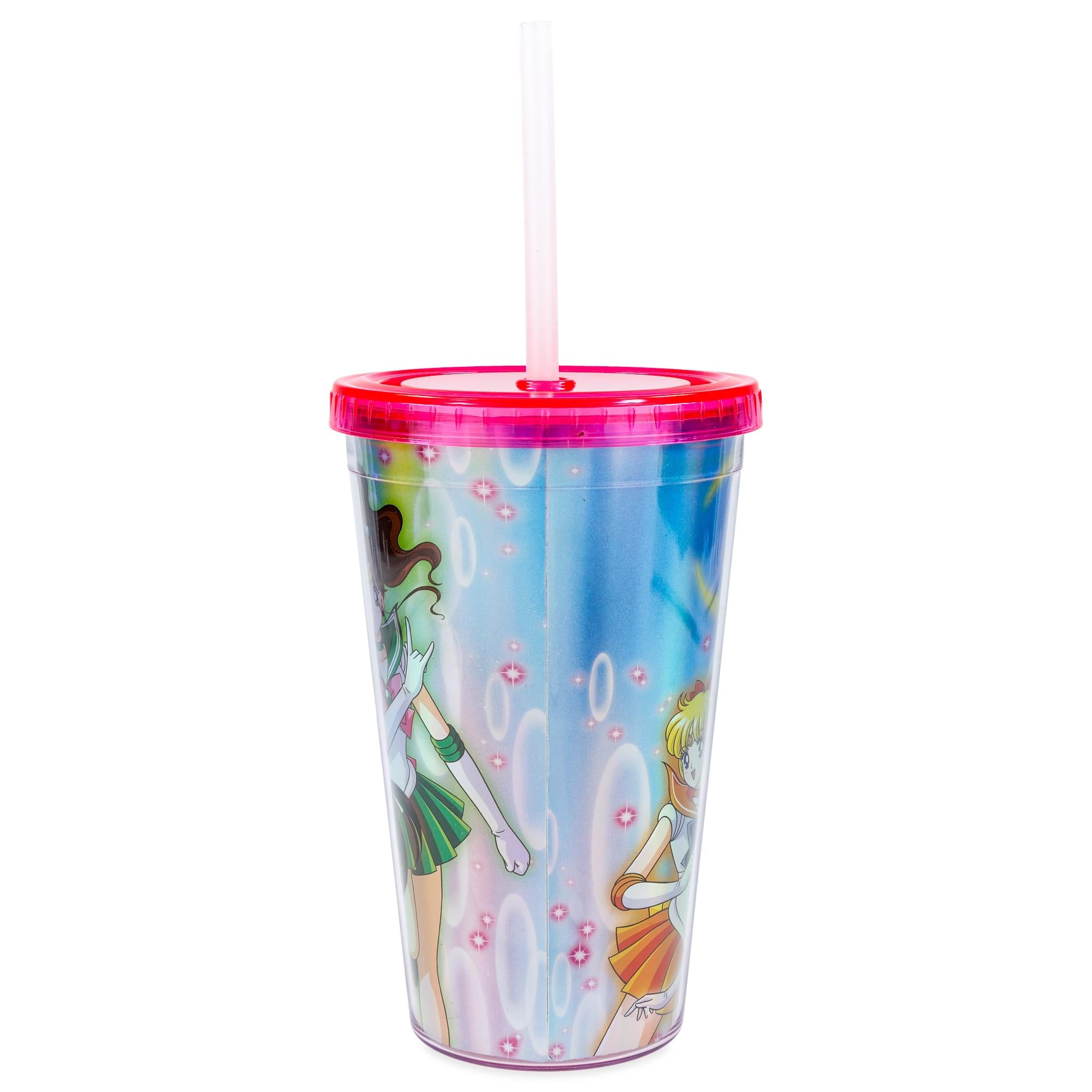 Sailor Moon Cast Holographic Foil 16oz Carnival Cup w/ Straw & Lid