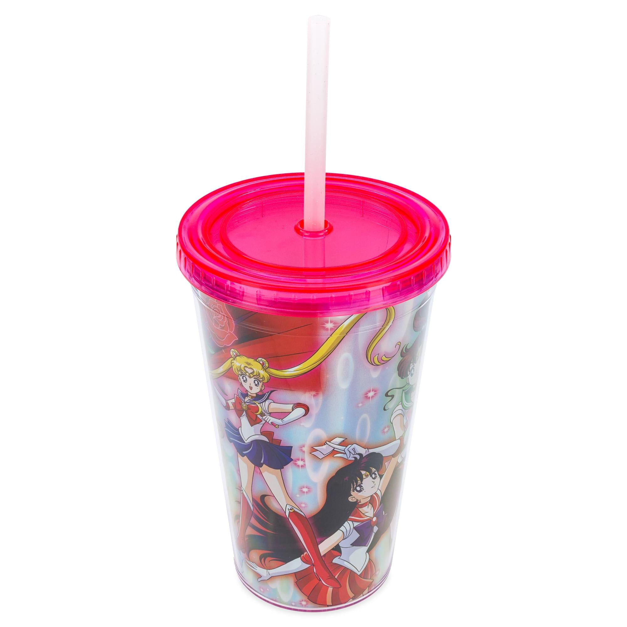 Sailor Moon Cast Holographic Foil 16oz Carnival Cup w/ Straw & Lid