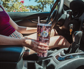 Sailor Moon Luna and Artemis Glitter Tumbler With Lid and Straw | Hold 31 Ounces