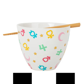 Sailor Moon Symbols 16 Ounce Ramen Bowl with Chopsticks