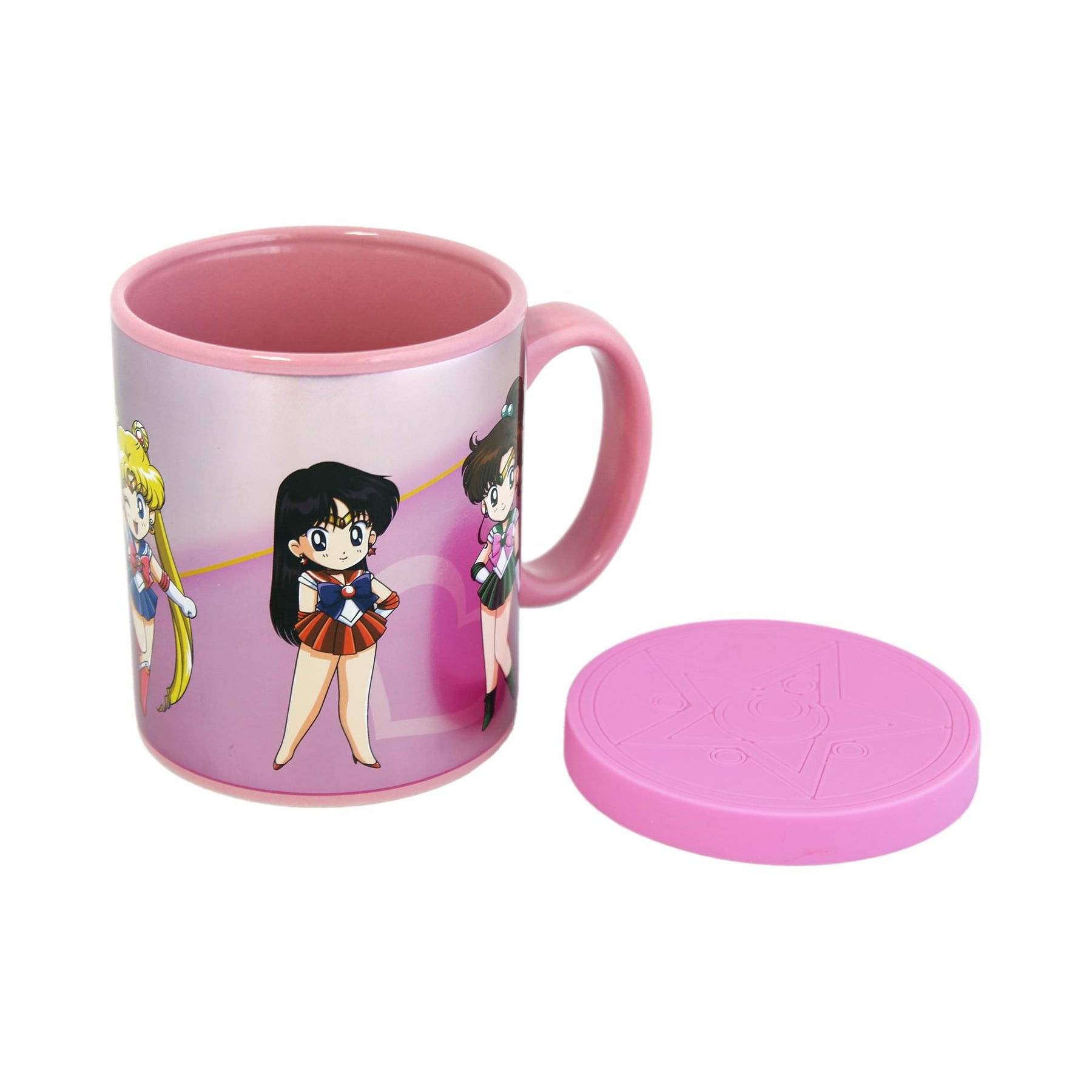Sailor Moon Sailor Scouts 16 Ounce Ceramic Mug with Lid