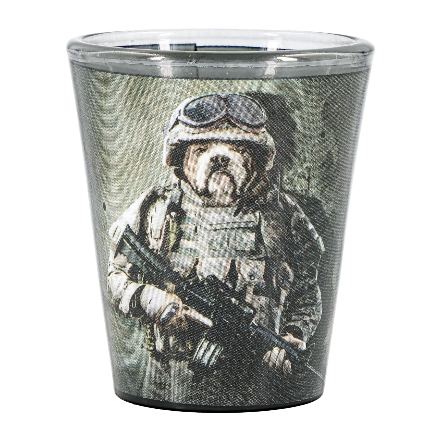 Combat Marine Dog 2oz Shot Glass