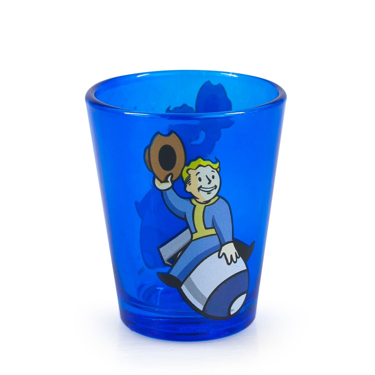 Fallout Series Vault Boy Riding A Nuke Collectible Shot Glass | Holds 1.5 Ounces