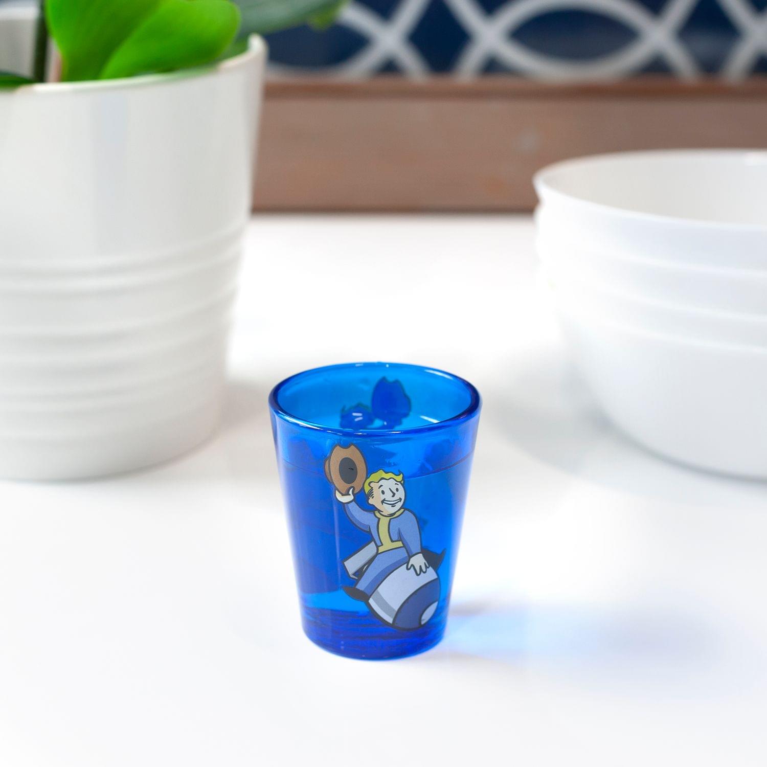 Fallout Series Vault Boy Riding A Nuke Collectible Shot Glass | Holds 1.5 Ounces