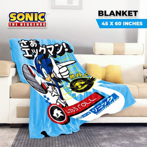Sonic The Hedgehog Let's Roll 45 x 60 Inch Fleece Throw Blanket