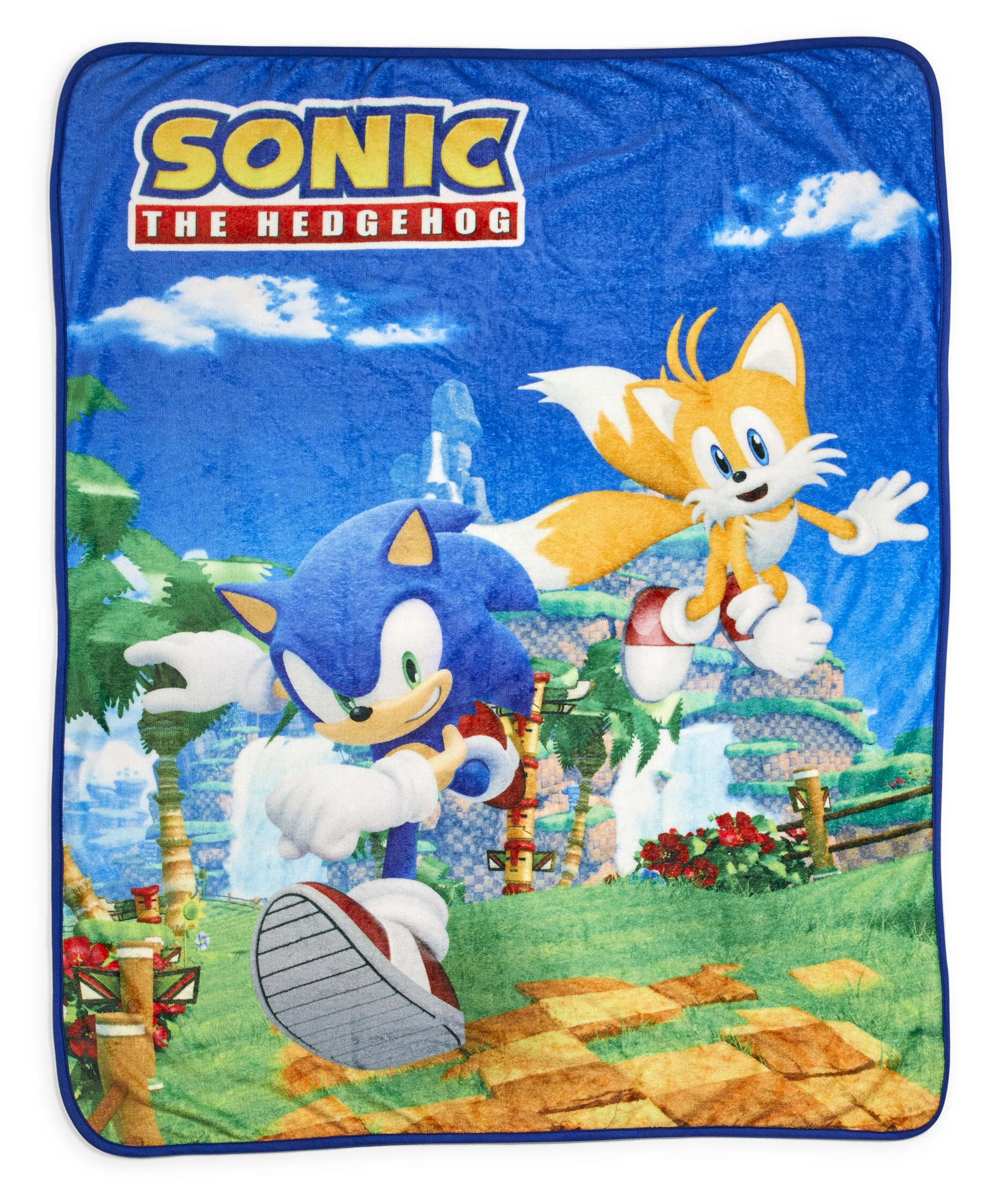 Sonic The Hedgehog Sonic & Tails Large Fleece Throw Blanket | 60 x 45 Inches