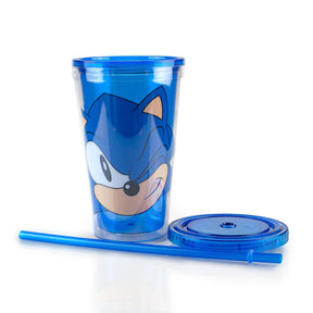 Sonic Collectibles | Sonic The Hedgehog Wink Blue Plastic Carnival Cup | 16oz