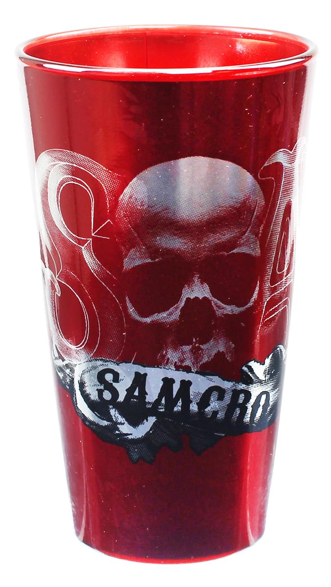 Sons of Anarchy SAMCRO Red Aluminum 16oz Pint Glass