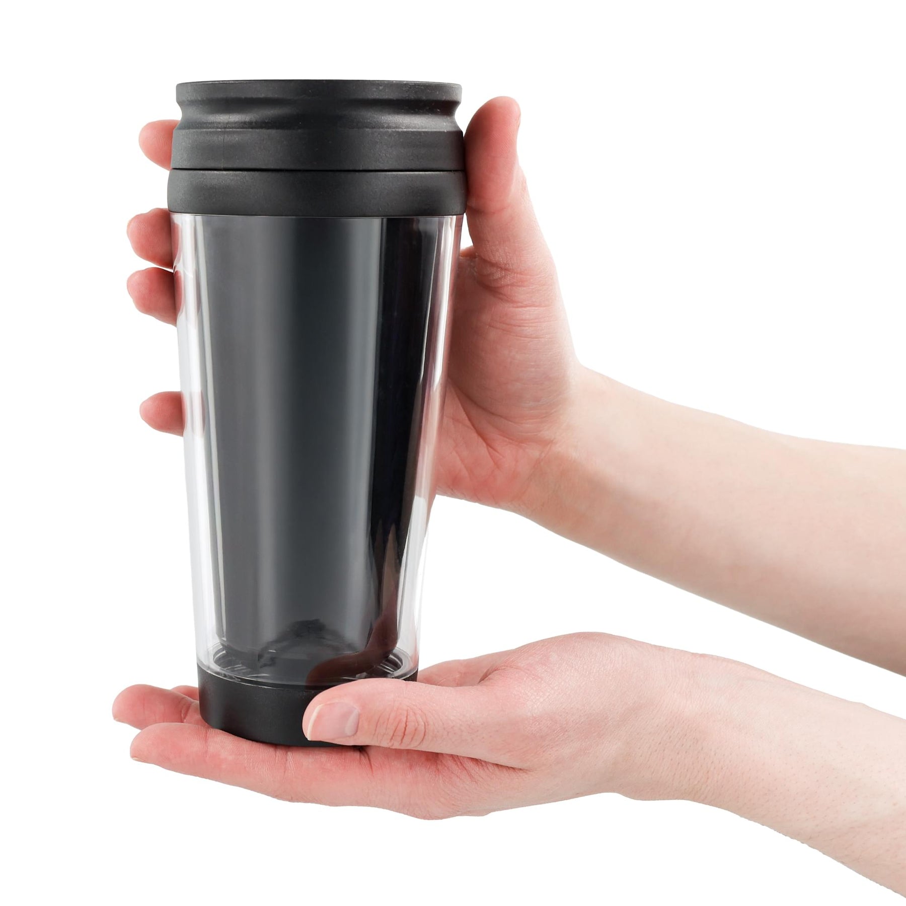 Black 16oz Travel Mug w/ Lid