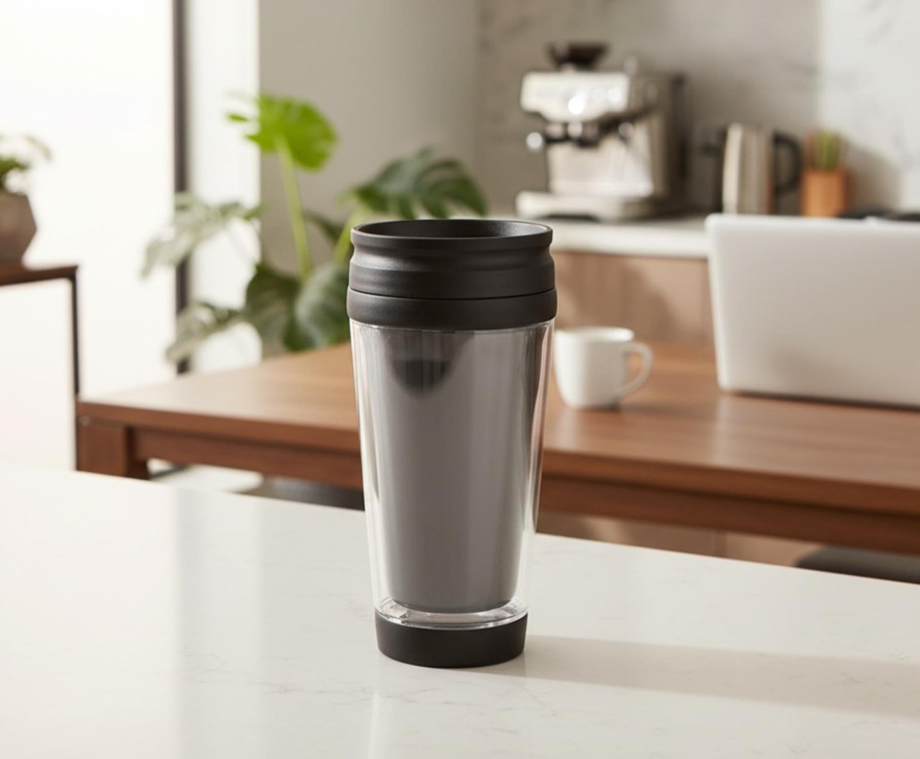 Black 16oz Travel Mug w/ Lid