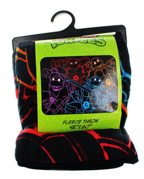 Teenage Mutant Ninja Turtles Neon Lightweight Fleece Blanket | 45 x 60 Inches
