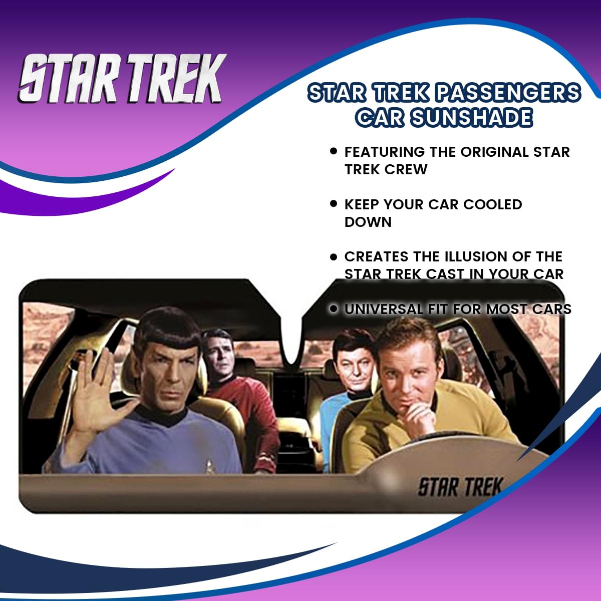 Star Trek Passengers Car Sunshade
