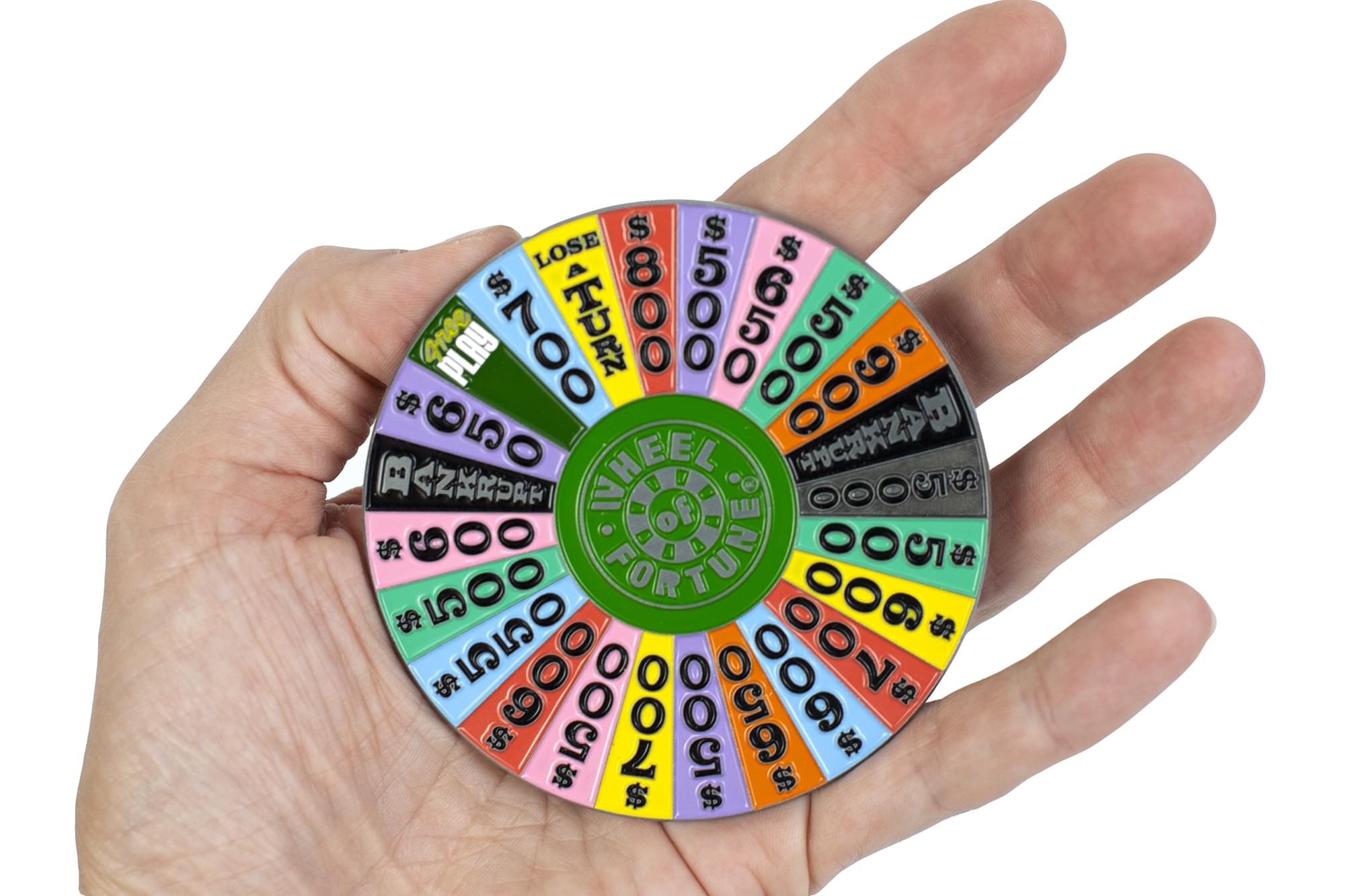 Wheel Of Fortune Game Show Spin Wheel Enamel Backpack Pin | Measures 3 Inches