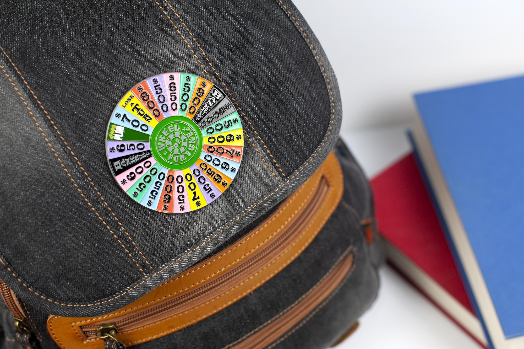 Wheel Of Fortune Game Show Spin Wheel Enamel Backpack Pin | Measures 3 Inches
