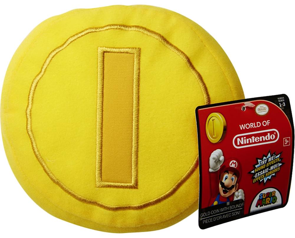 Nintendo 5" Plush with Sounds: Gold Coin