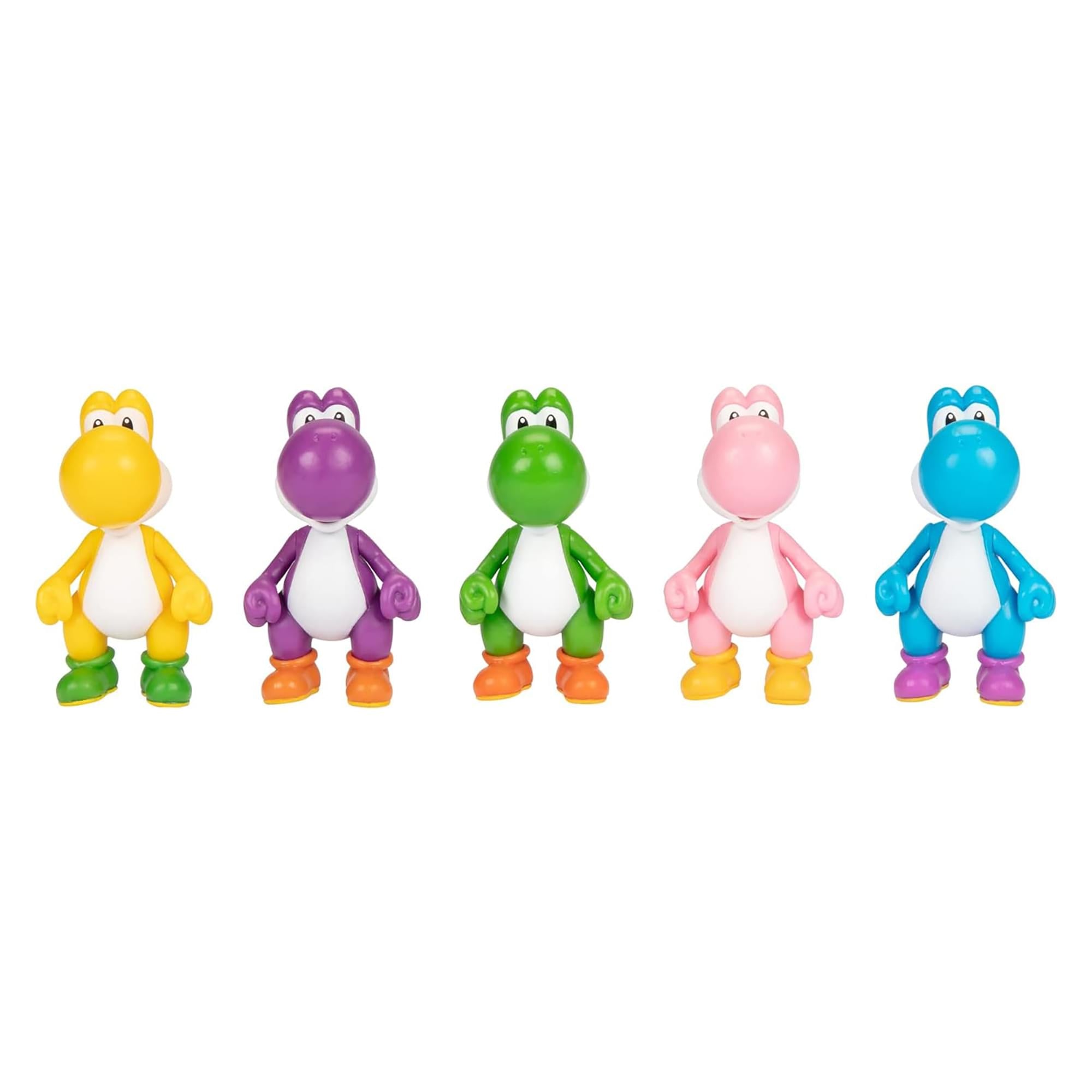 Super Mario Bros. 2.5 Inch Yoshi Figure 5-Pack