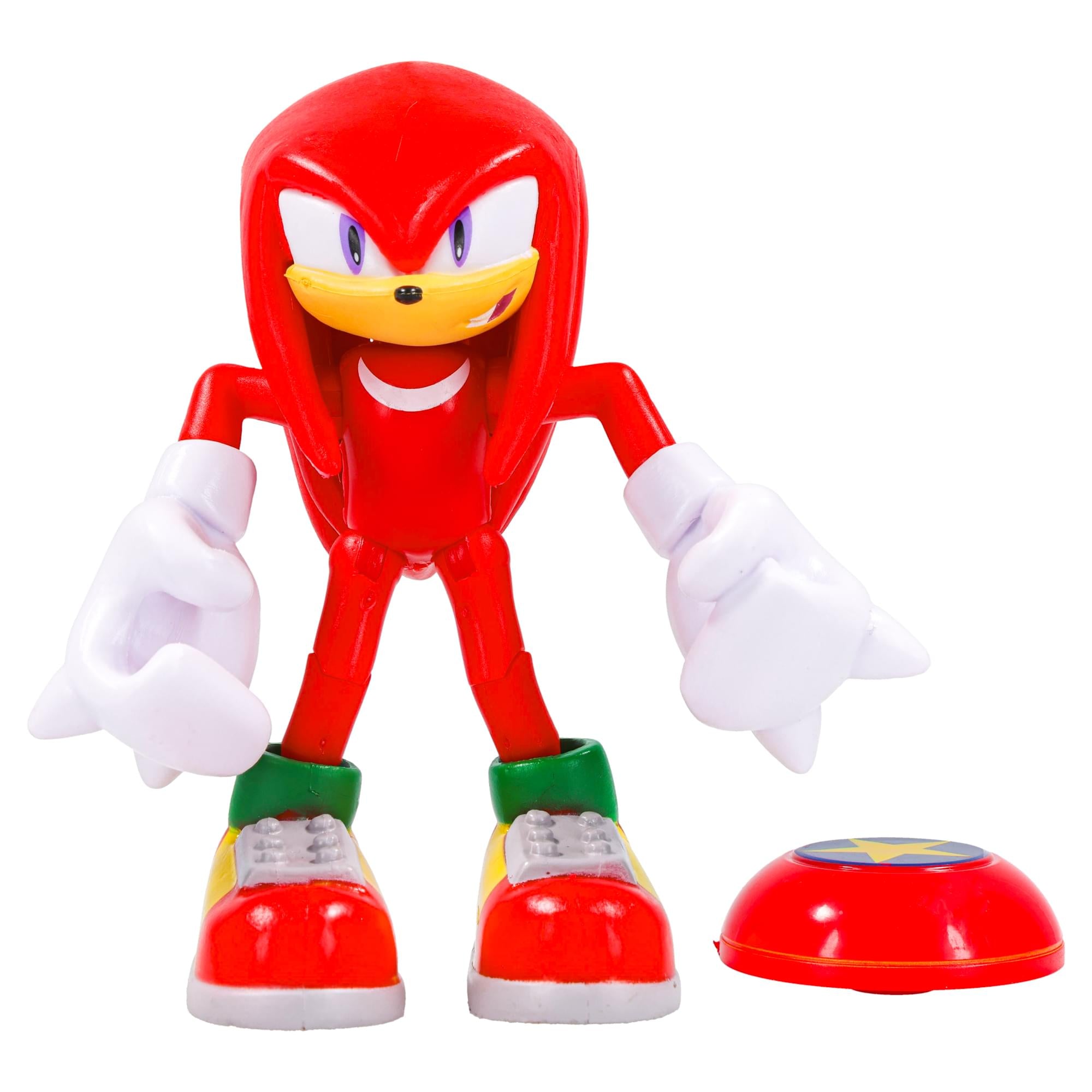Sonic The Hedgehog 4-Inch Action Figure | Modern Knuckes With Star Spring
