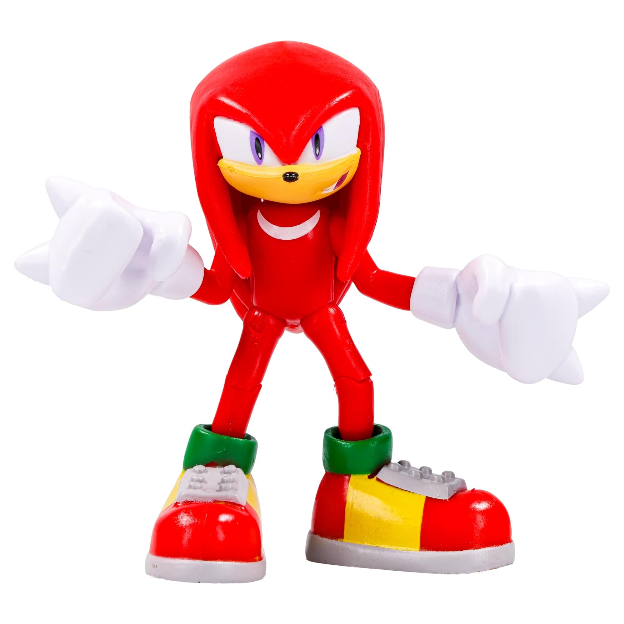 Sonic The Hedgehog 4-Inch Action Figure | Modern Knuckes With Star Spring
