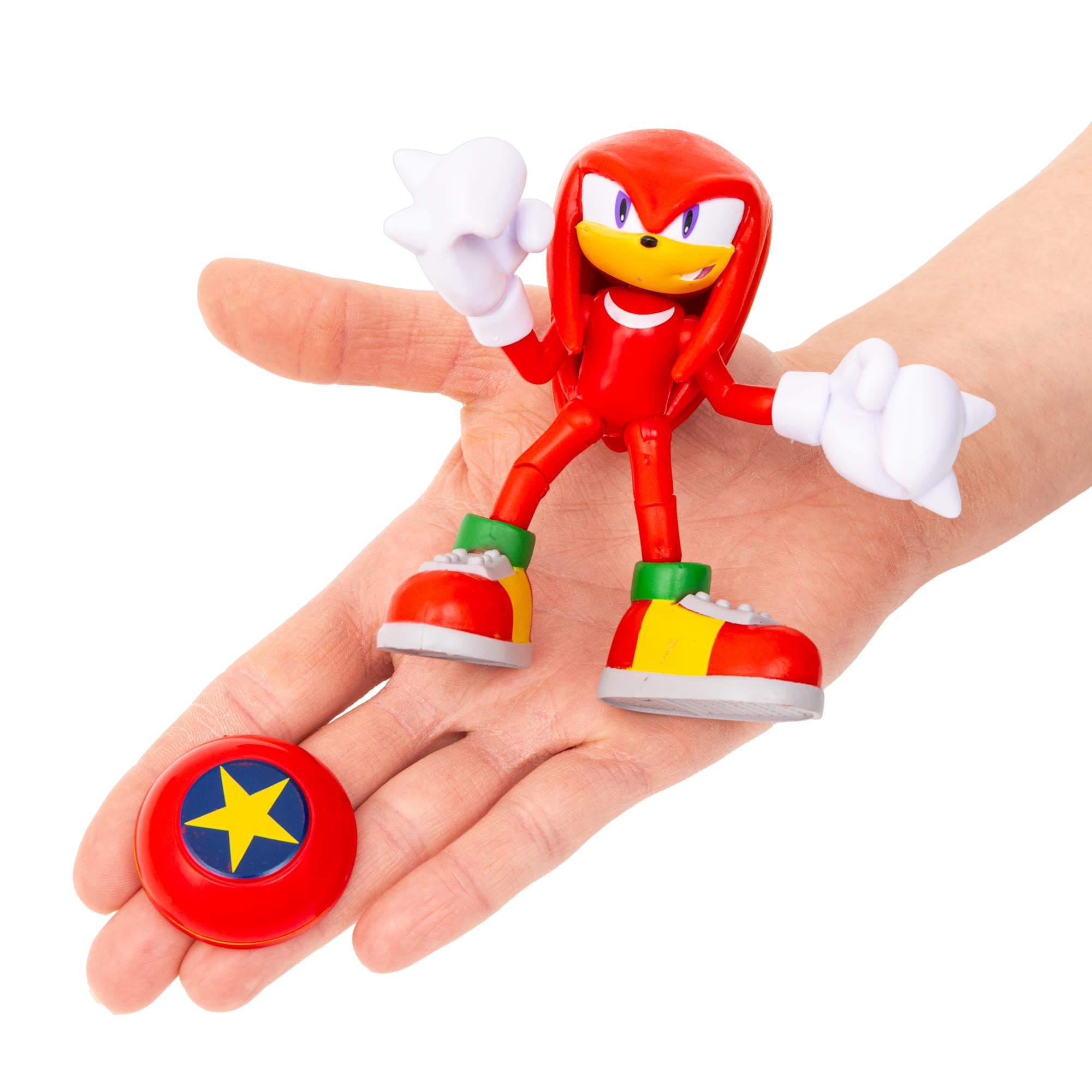 Sonic The Hedgehog 4-Inch Action Figure | Modern Knuckes With Star Spring