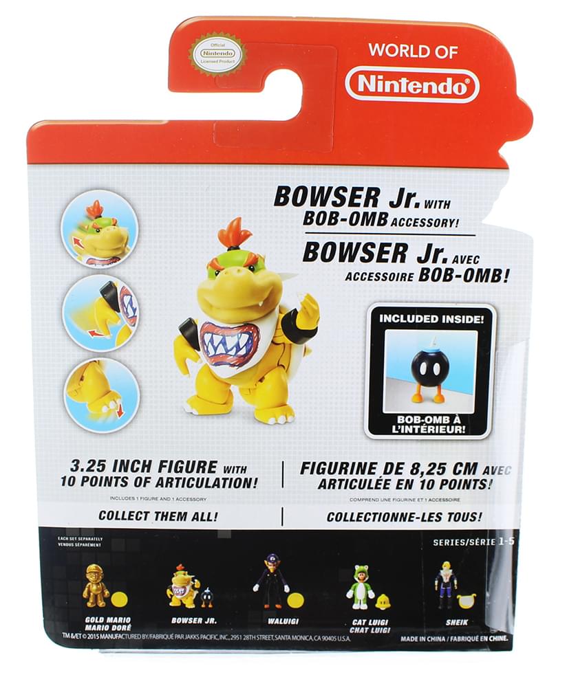 Super Mario Bros. 4" Figures Wave 5 Bowser Jr w/ Bib