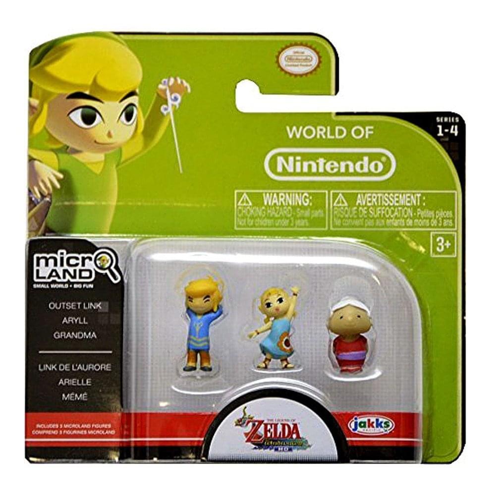Legend of Zelda Micro Figure Set: Grandma, Aryll, Outset Link