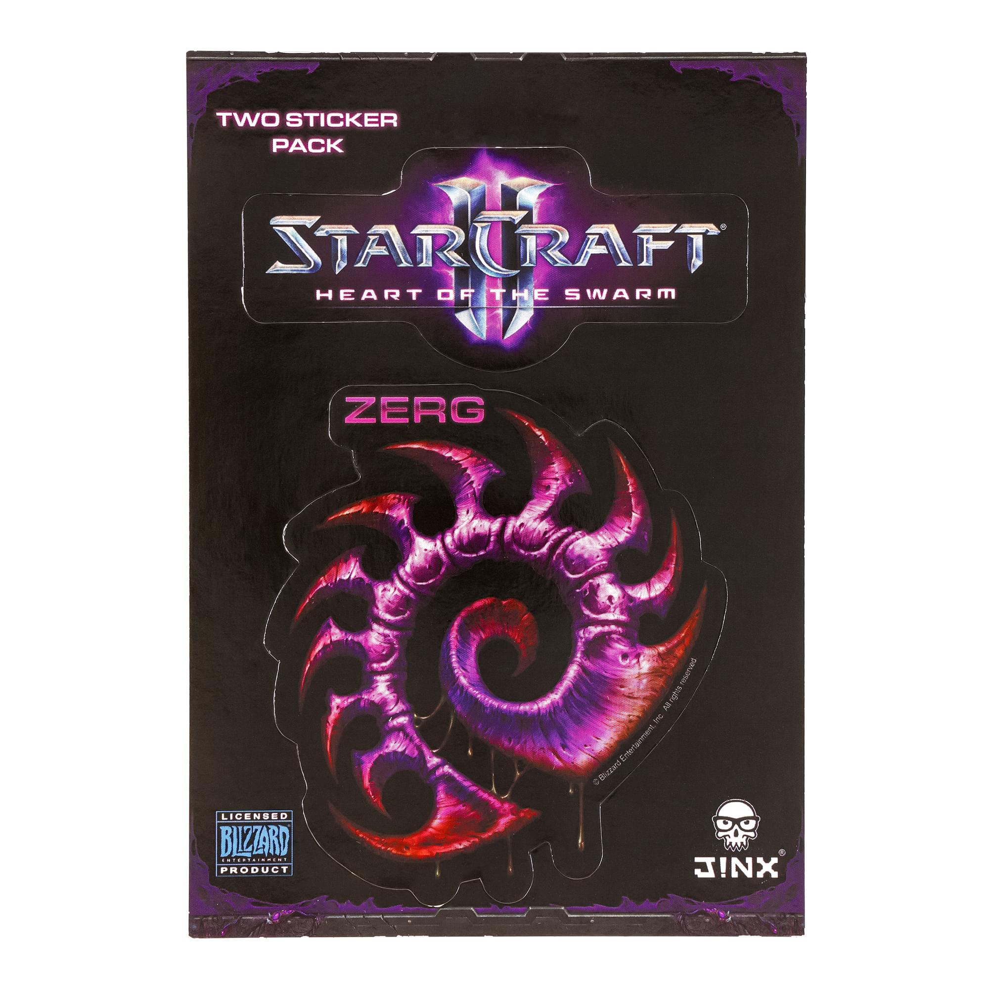 StarCraft II: Heart of the Swarm Multi-size Sticker 2-Pack: Zerg, Purple