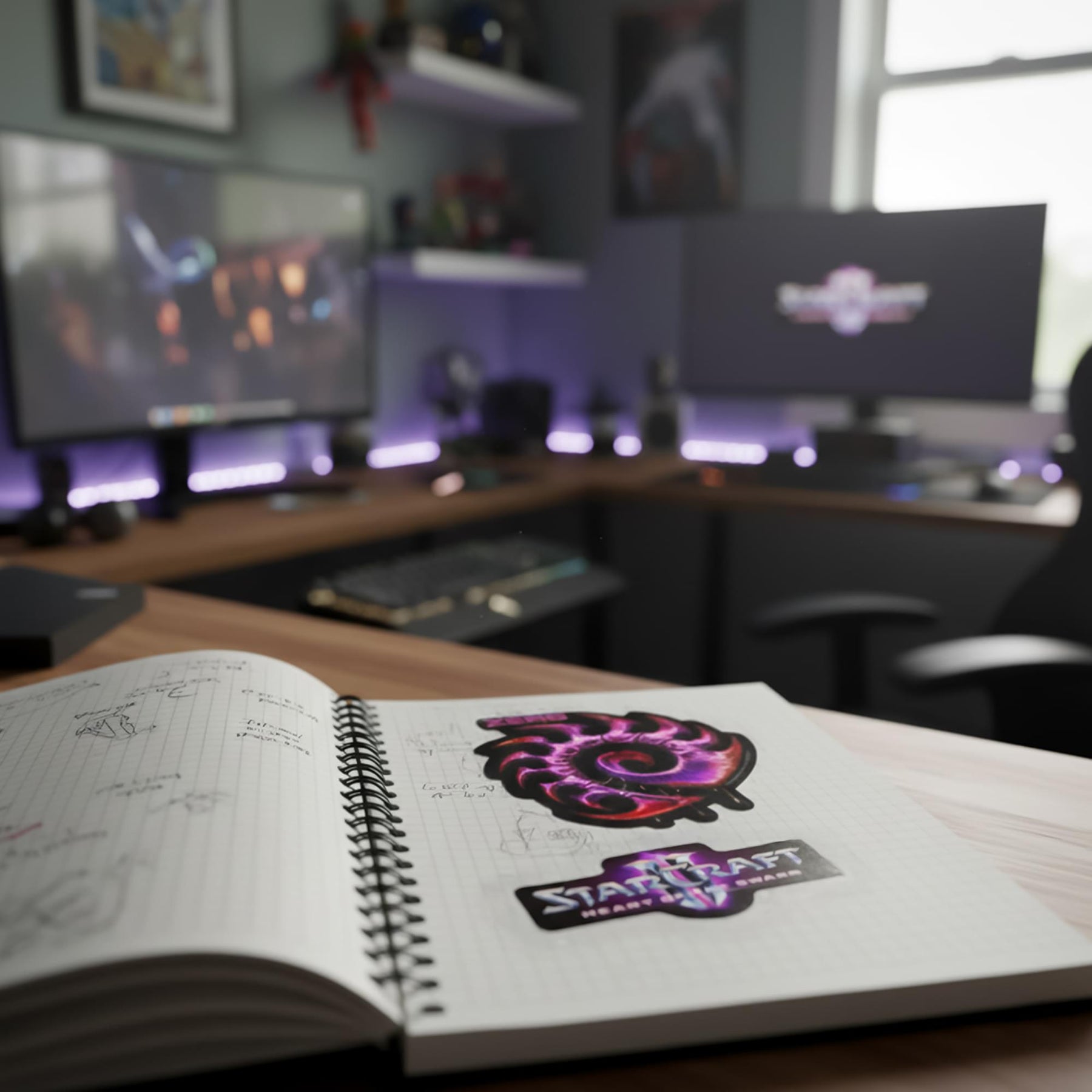 StarCraft II: Heart of the Swarm Multi-size Sticker 2-Pack: Zerg, Purple