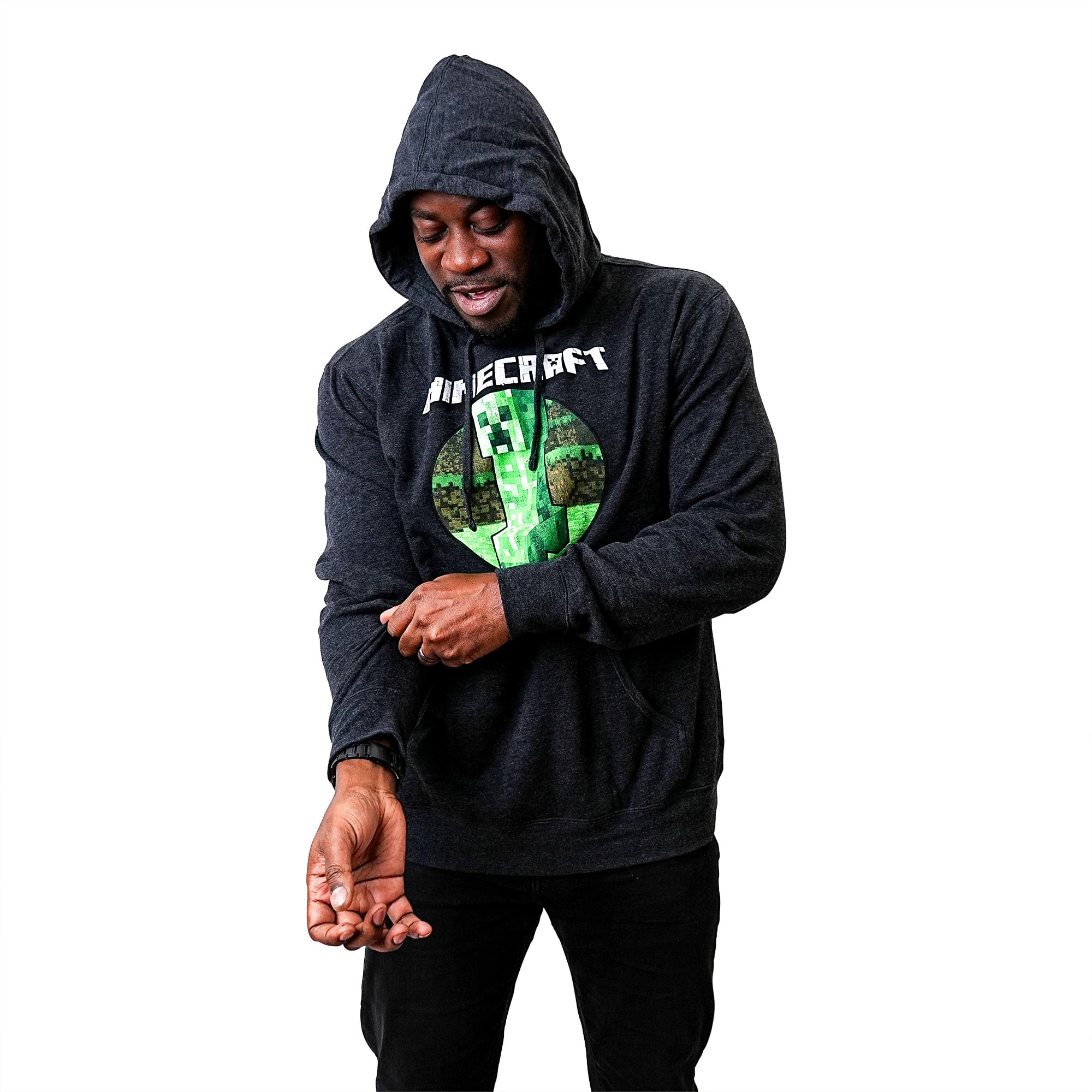 Minecraft Retro Creeper Premium Adult Hoodie