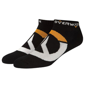Overwatch Logo Ankle Socks 3 Pack, Black, One Size