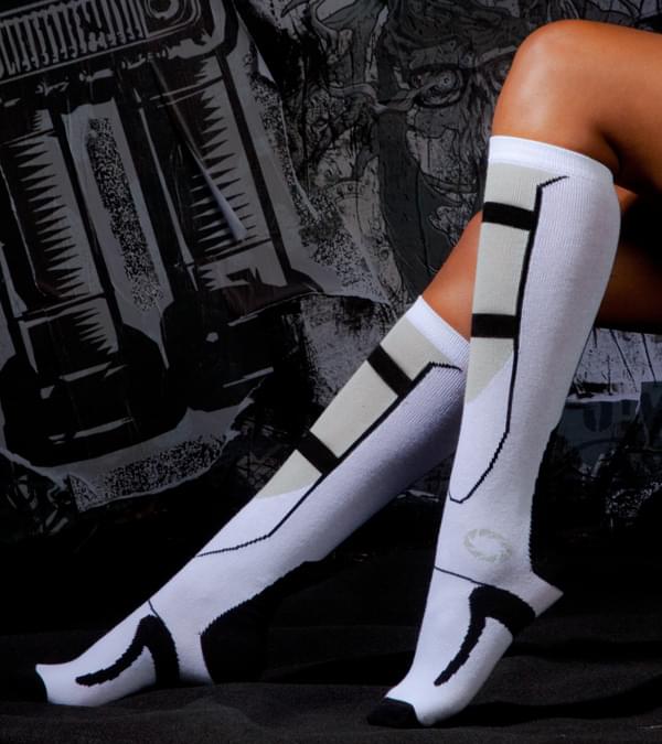 Portal 2 Black/White One Size Long Fall Socks