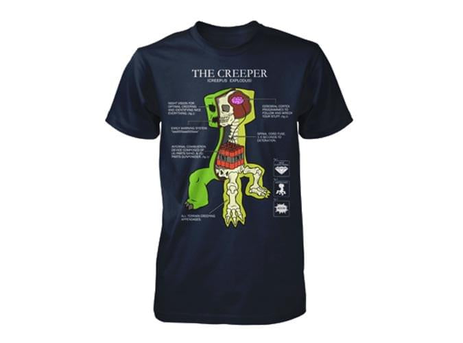Minecraft Creeper Anatomy Youth T-Shirt