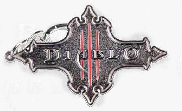 Diablo III Logo Keychain Silver
