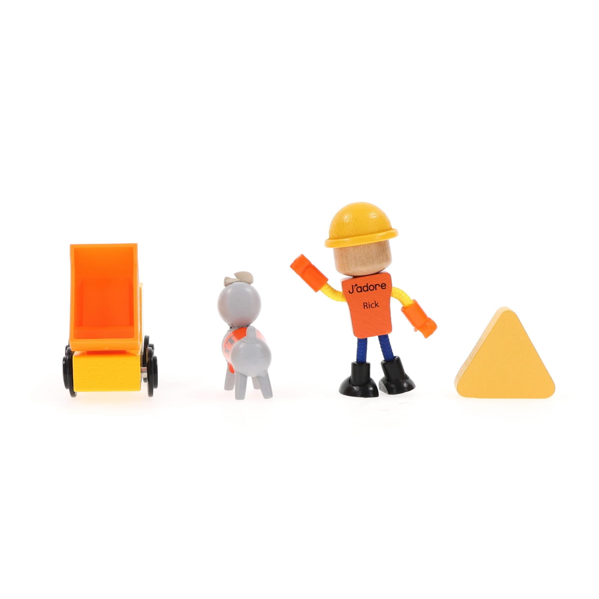 J'adore Construction Rick Natural Wooden Toy Playset