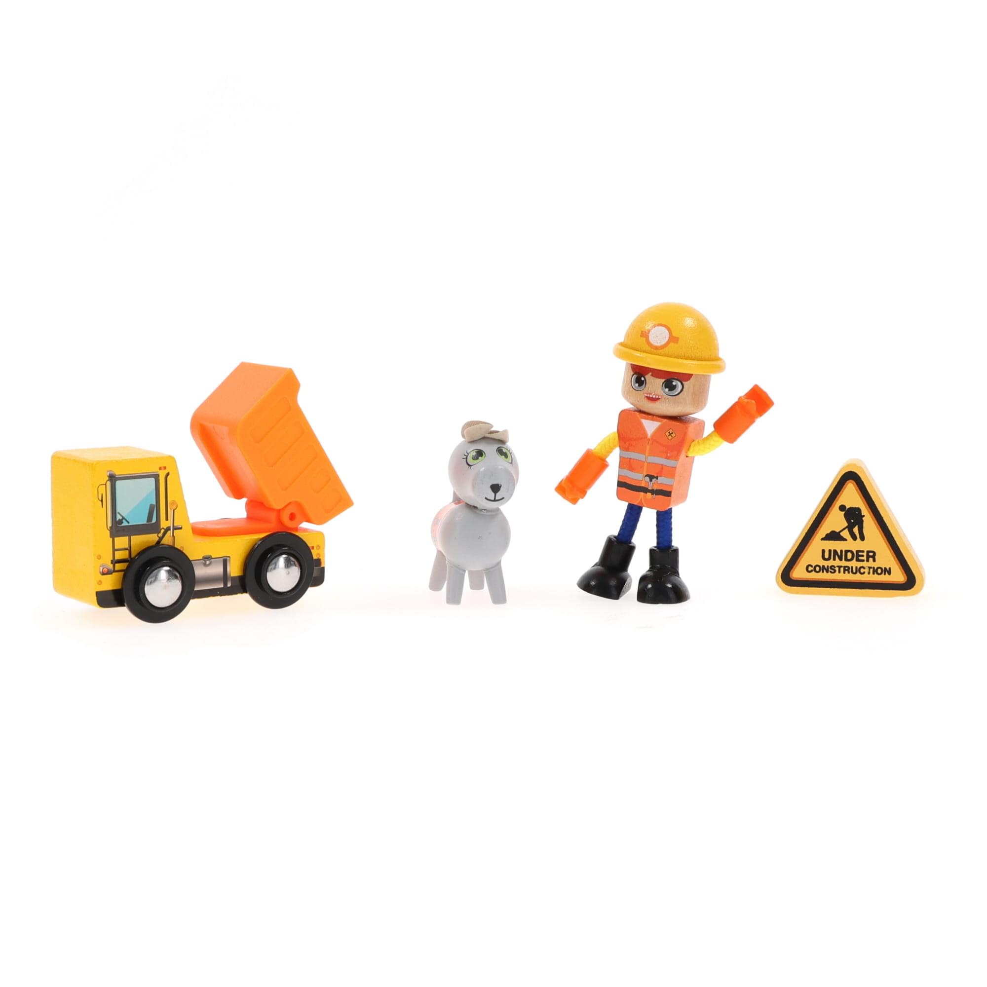 J'adore Construction Rick Natural Wooden Toy Playset