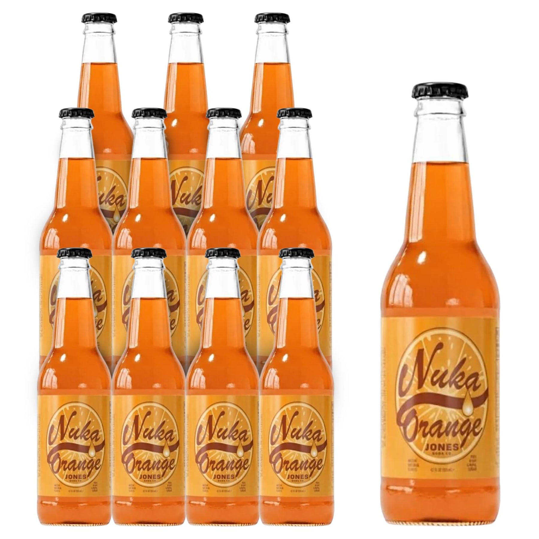 Fallout Nuka Orange 12-Ounce Jones Soda | 12 Pack