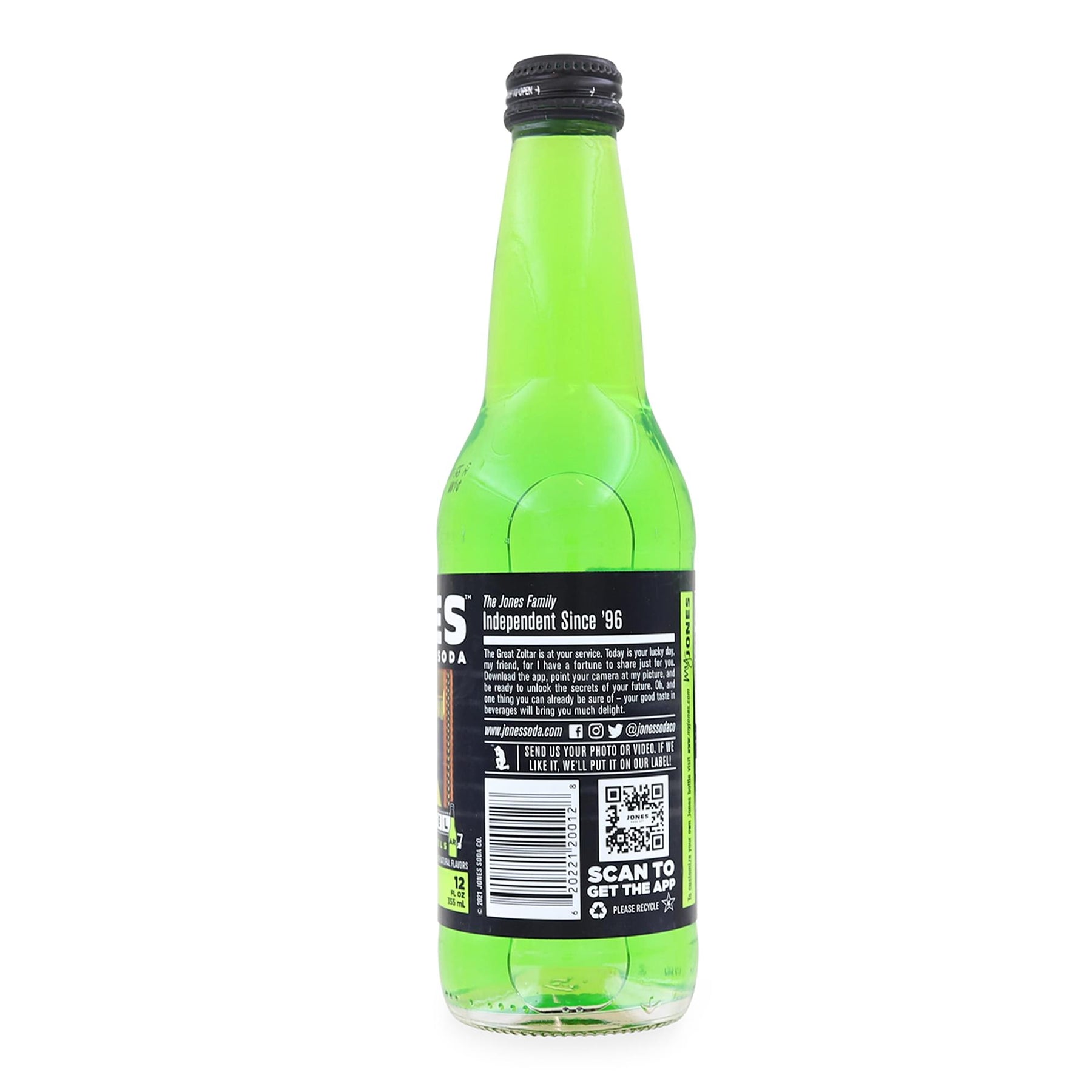 Zoltar AR Reel Label 12oz Jones Soda | Green Apple