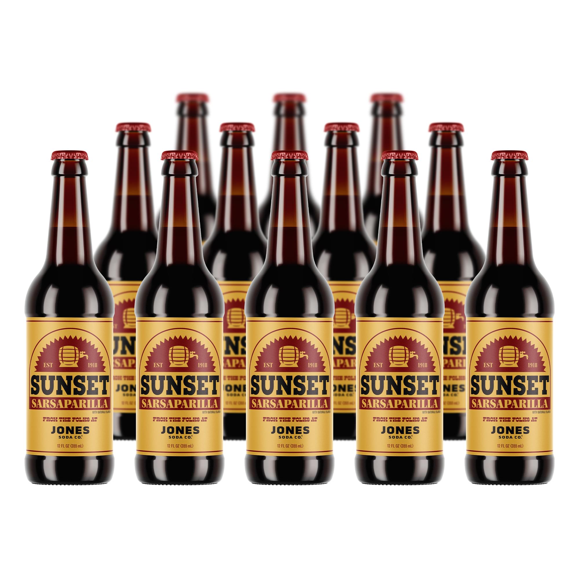 Fallout Sunset Sarsaparilla 12oz Jones Soda | 12 Pack