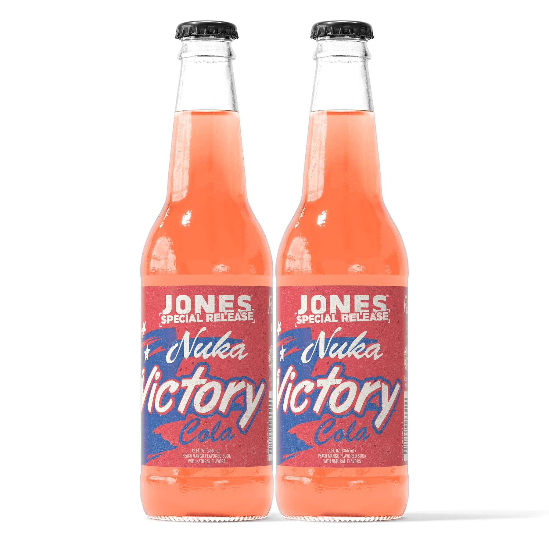 Fallout Jones Soda 12oz Nuka-Cola Victory| Peach Mango Drink Set of 2