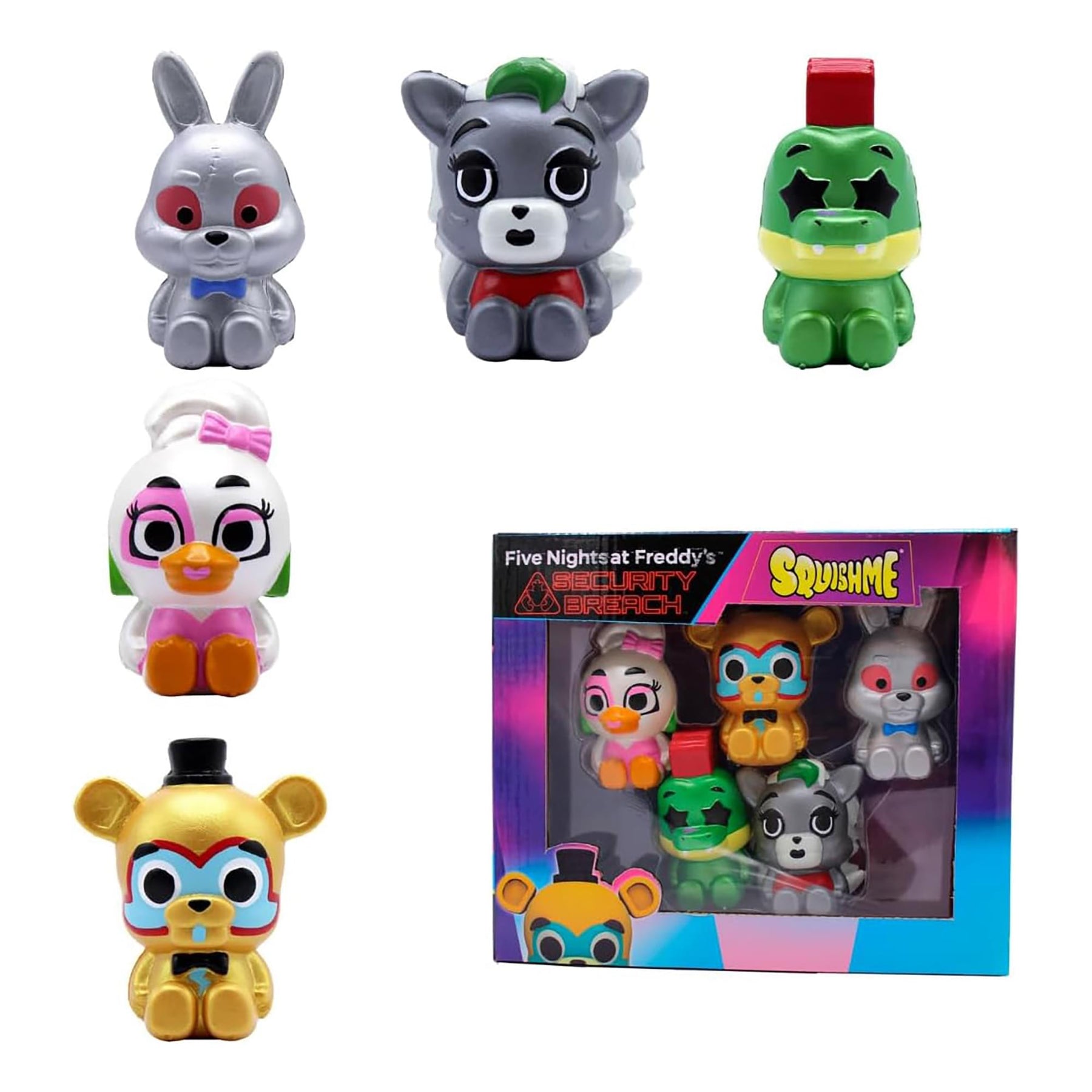 Five Nights At Freddys 5 Piece SquishMe Collectors Box