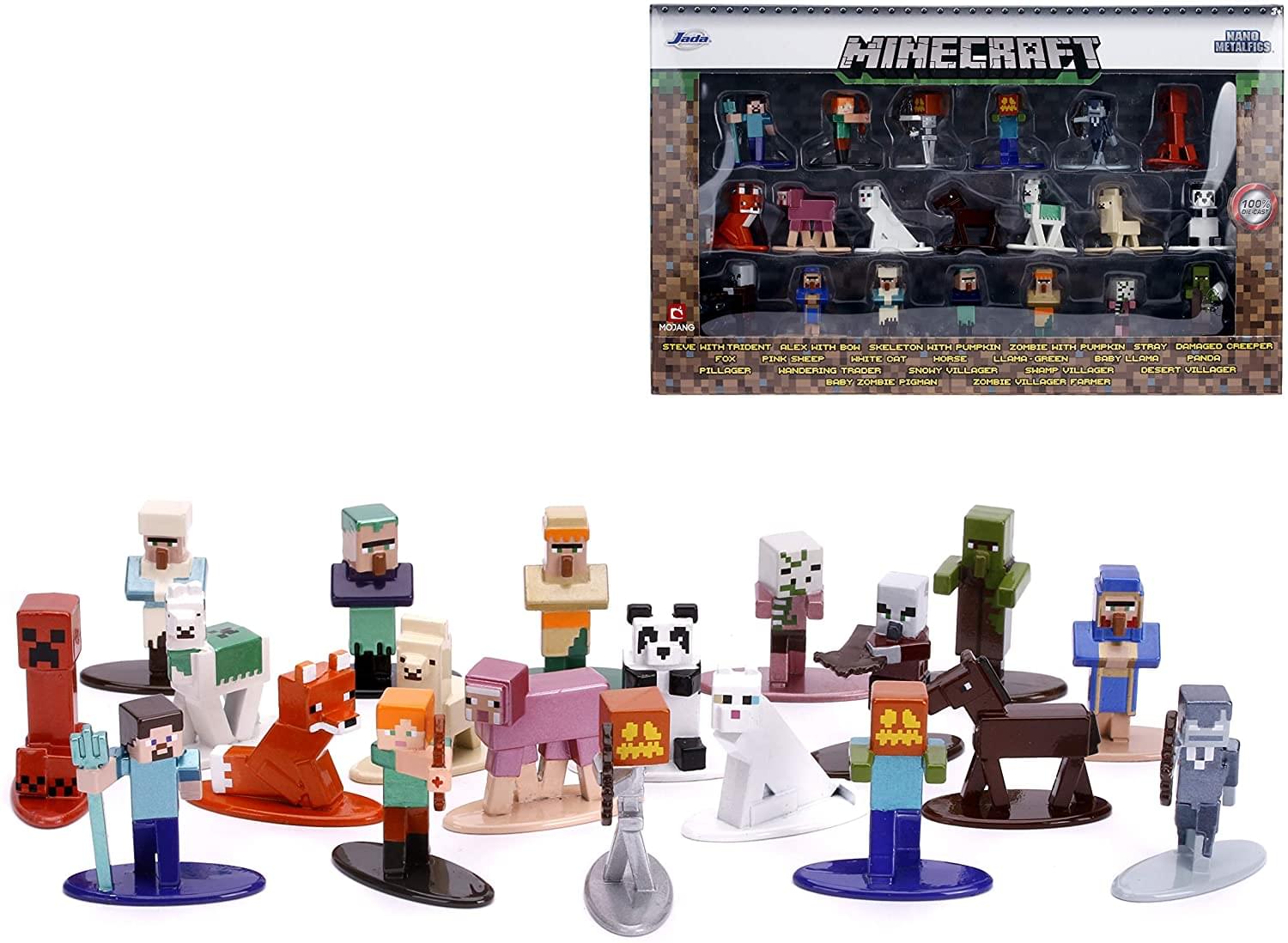 Minecraft Nano Metalfigs 20 Pack Wave 3 | 1.65 Inch Die-Cast Metal Figures