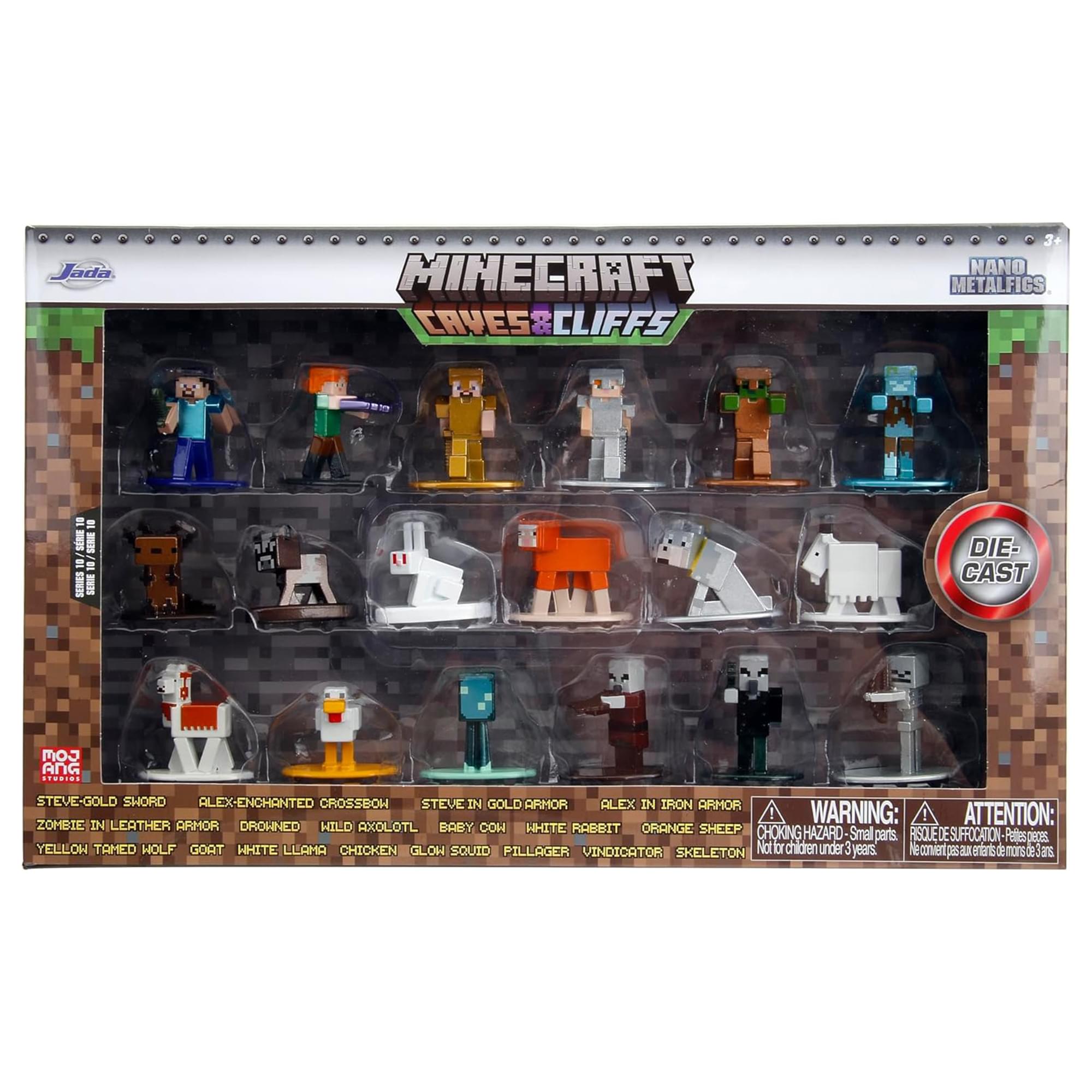 Minecraft Caves & Cliffs 1.65 Inch Die-Cast Figure 18-Pack | Wave 10