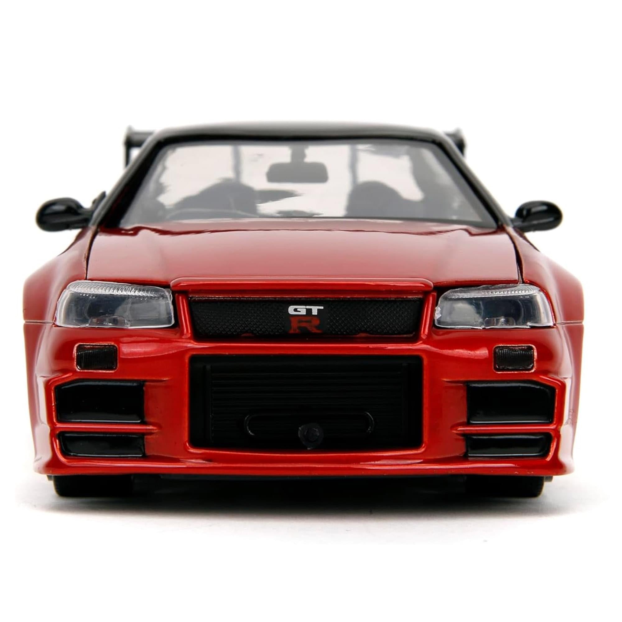 Godzilla 1:24 Nissan Skyline GT-R (R34) Diecast Vehicle with Figure