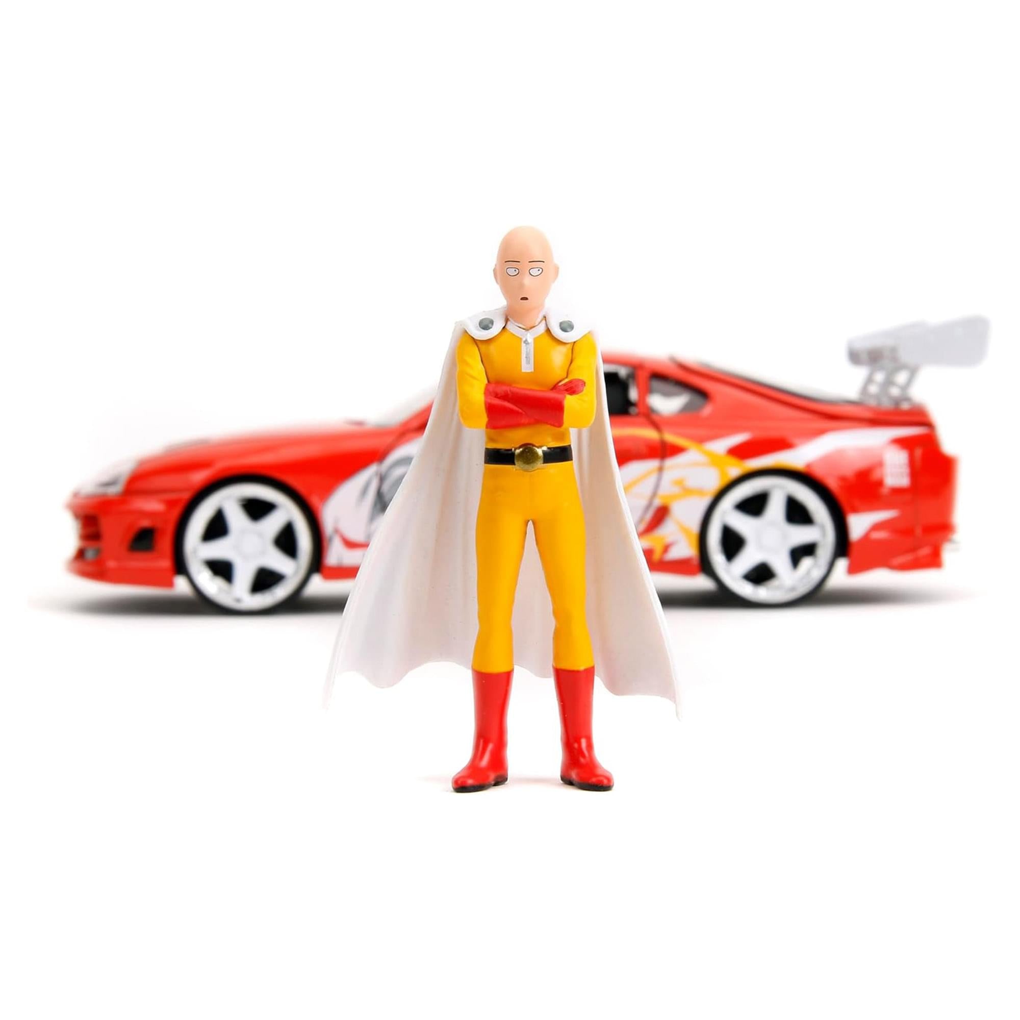 One Punch Man 1:24 1995 Toyota Supra Diecast Vehicle with Figure