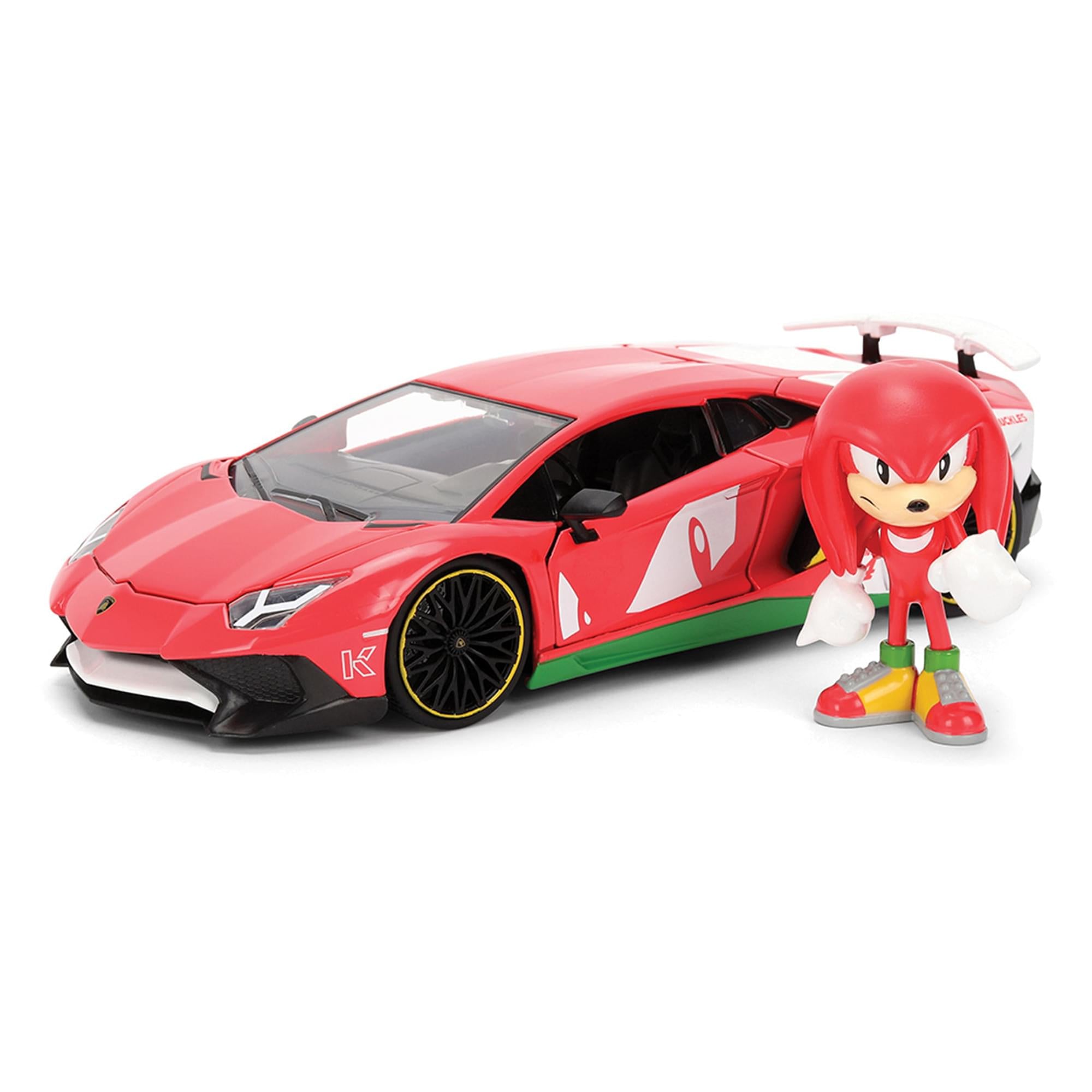 Sonic The Hedgehog 1:24 HWR Lambo Aventador w/ Knuckles