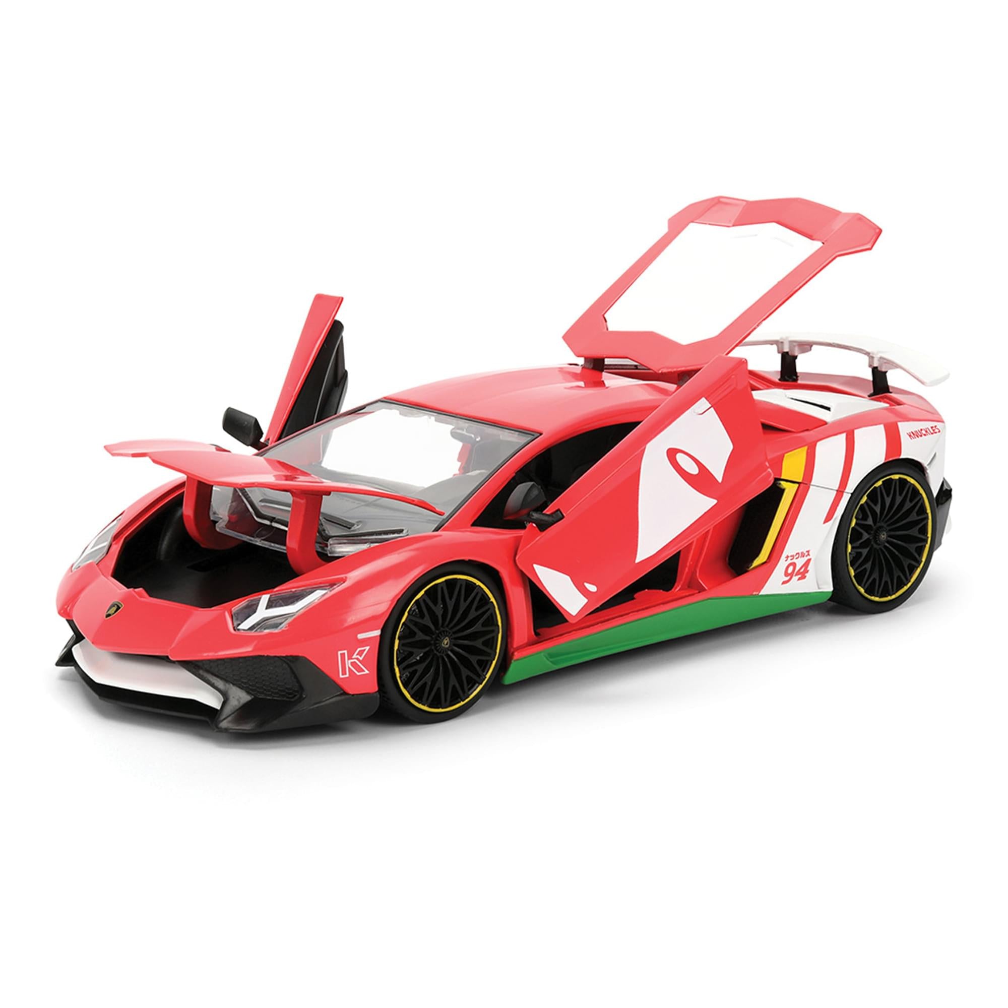 Sonic The Hedgehog 1:24 HWR Lambo Aventador w/ Knuckles