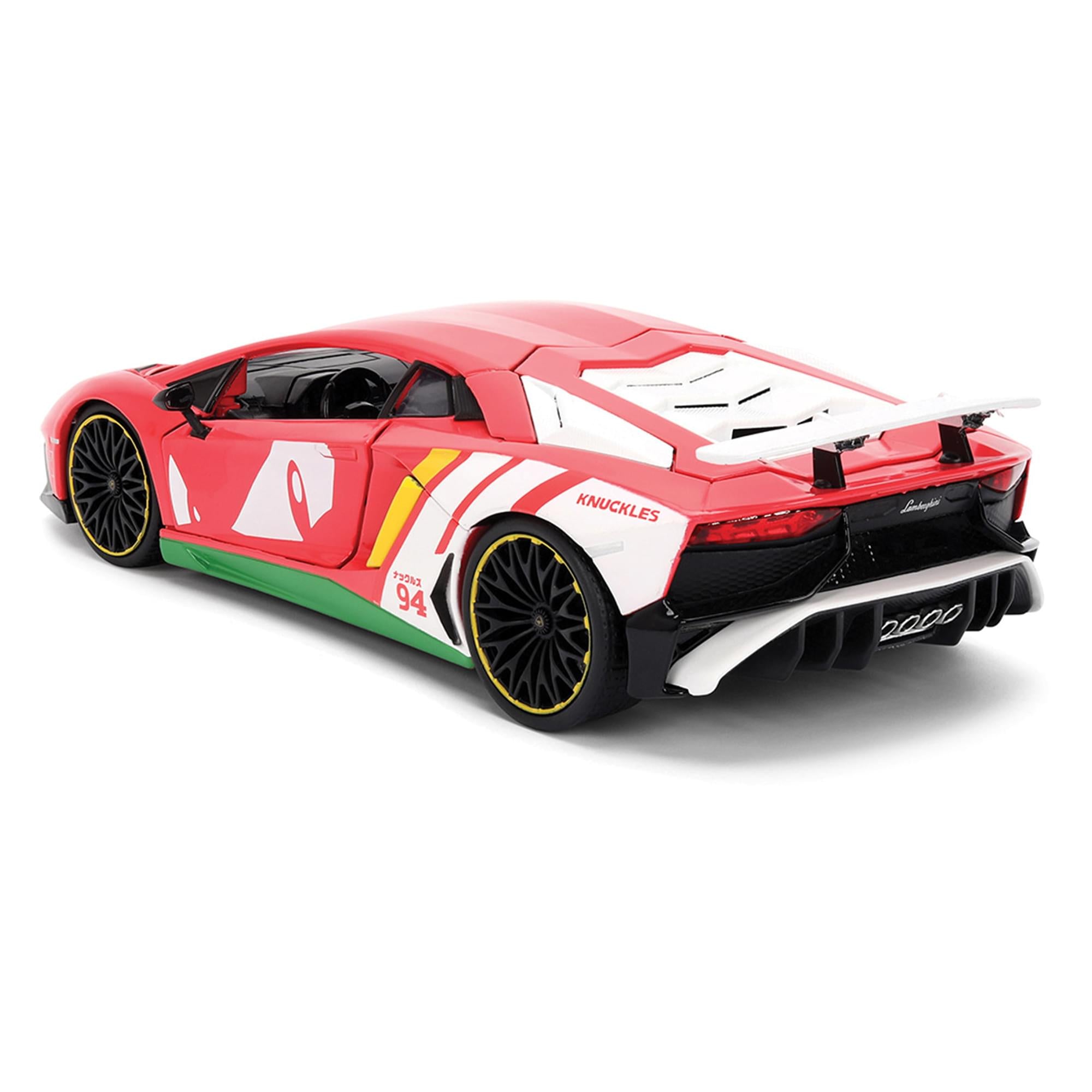 Sonic The Hedgehog 1:24 HWR Lambo Aventador w/ Knuckles
