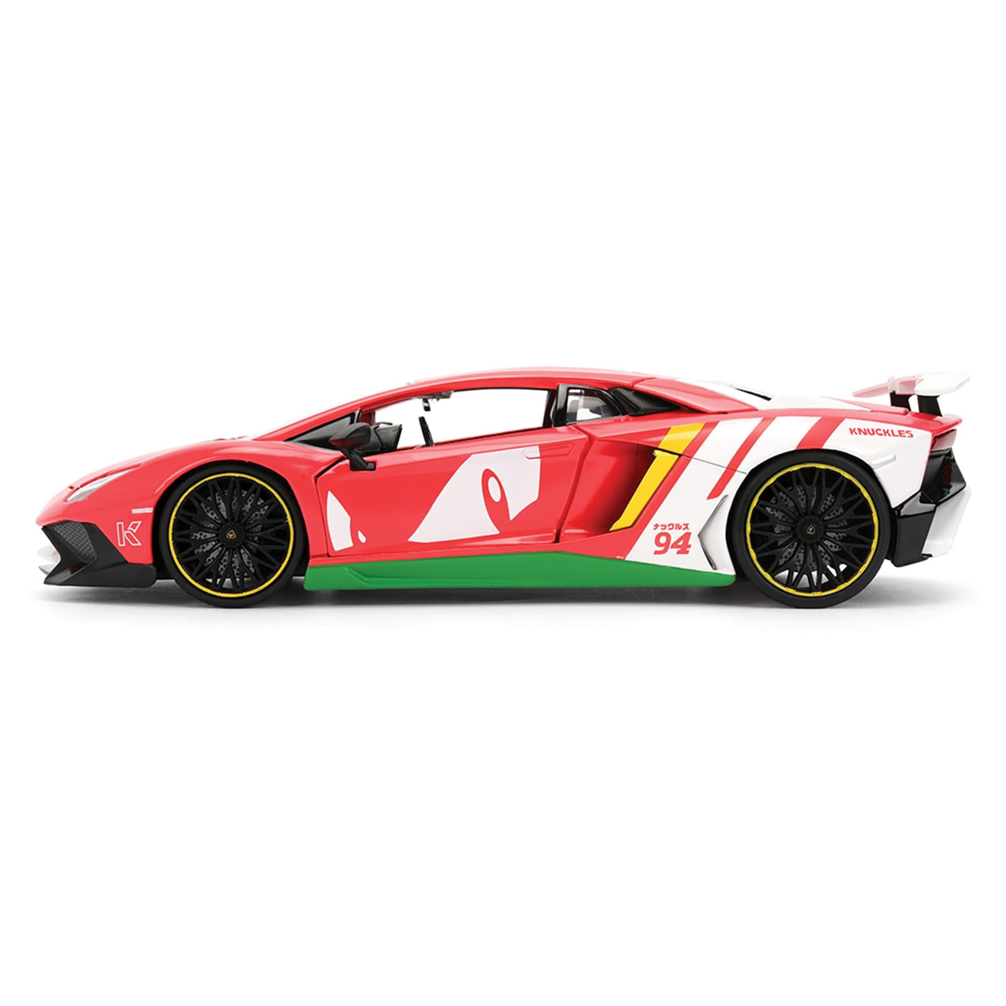 Sonic The Hedgehog 1:24 HWR Lambo Aventador w/ Knuckles